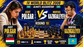 Thumbnail: Judit Polgár vs Murtas Kazhgaleyev 📍 IV World Blitz Championship 📍Almaty, Kazakhstan 2008📍