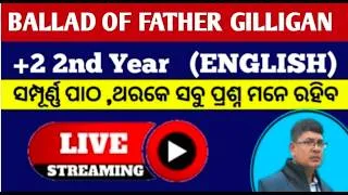 Thumbnail: The ballad of father Gilligan all probable question answer ll +2 board exam 2024 chse odisha