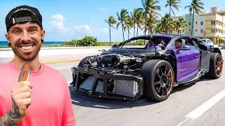 Thumbnail: ATTEMPTING TO DRIVE THE WRECKED BUGATTI CHIRON FOR THE FIRST TIME