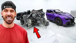 Thumbnail: I MADE A BIG MISTAKE FIXING THE WRECKED BUGATTI CHIRON