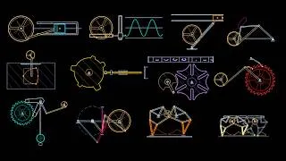 Thumbnail: 12 Crank Mechanisms Visualized Beautifully 4k60