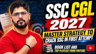 Thumbnail: Strategy To Crack SSC CGL 2027 In First Attempt || Book List || Free Sources For Each Subject