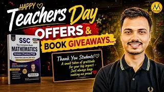Thumbnail: Teachers’ Day Special ❤️ | SSC Maths Book Giveaway + 30% OFF on All Batches 🔥