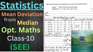 Thumbnail: Mean Deviation From Median || Statistics || Opt. Maths || Class-10 || SEE