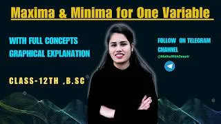 Thumbnail: Maxima & Minima for One Variable | 12th , B.sc | Graphical Explanation