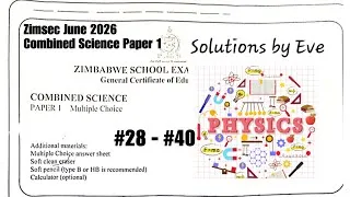 Thumbnail: Zimsec June 2026, Combined Science Paper 1, Physics solutions 
