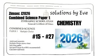 Thumbnail: Zimsec June 2026, Combined Science Paper 1, Chemistry solutions 