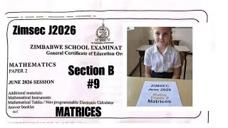 Thumbnail: Zimsec J2026, Maths Paper 2, Matrices solutions 
