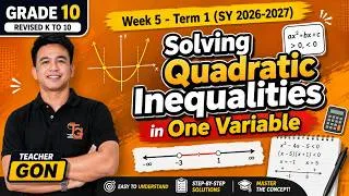 Thumbnail: Grade 10 - Mathematics Term 1 Week 5: Solving Quadratic Inequalities in One Variable