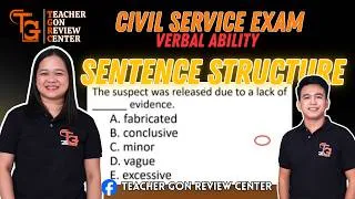 Thumbnail: Sentence Structure Part 2 - Verbal Ability | CSE - LET - NAPOLCOM - UPCAT