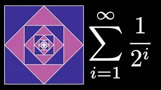 Thumbnail: Self-Similar Geometric Sum in a Square: Adding Powers of 1/2 Visually!