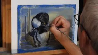 Thumbnail: Hooded Merganser Timelapse Painting- My 2025 Federal Duck Stamp Contest Entry