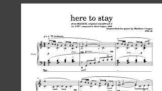 Thumbnail: Shirō Sagisu | here to stay, BLEACH original soundtrack 2【piano transcription. Sheet music】