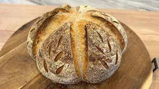 Thumbnail: Pumpkin shaped sourdough loaf. #artisanbread #food #breadartistry #baking #bread #sourdoughbaking