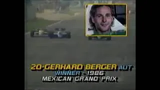 Thumbnail: Gerhard Berger's first win Mexico 1986
