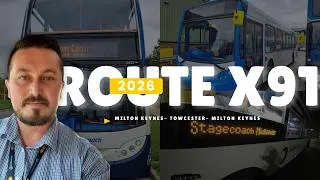 Thumbnail: ROUTE X91, Milton Keynes - Towcester - Milton Keynes