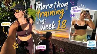 Thumbnail: Back injury, marathon training week18 | sunrises, nutrition, gym training 🏃🏼‍♀️⚡️