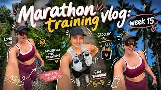 Thumbnail: Training for my first marathon, week 15 | nutrition, gym training, grocery haul, pizza 🏃🏼‍♀️🌟🍕