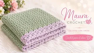 Thumbnail:     Manta a crochet fácil para principiantes | Tutorial paso a paso #mauracrochet #crochet 