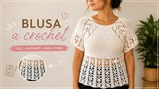 Thumbnail: Blusa tejida a crochet fácil y sencilla de hacer 🧶#crochet #mauracrochet 