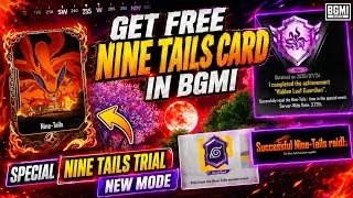 Thumbnail: 😍GET FREE NINE TAILS CARD IN BGMI | SPECIAL NINE TAILS TRIAL CHALLENGE MODE | FREE HIDDEN LEAF TITLE