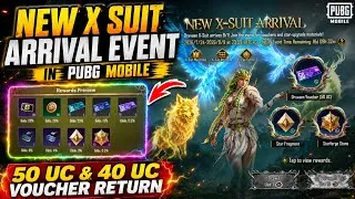 Thumbnail: 😍NEW X SUIT ARRIVAL EVENT IN PUBG MOBILE | 50 UC & 40 UC VOUCHER RETURN | FREE X SUIT MATERIAL