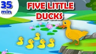 Thumbnail: Five Little Ducks Nursery Rhyme || Popular Nursery Rhymes With Max And Louie