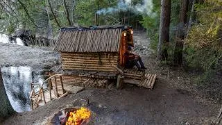 Thumbnail: My Secret Riverside Cabin is Finally Ready. Creating the Most Peaceful Forest Home Alone!