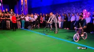 Thumbnail: Mark Cavendish V Kelly Maloney V George Groves in Slow Bike Race Courtesy of BT SPort