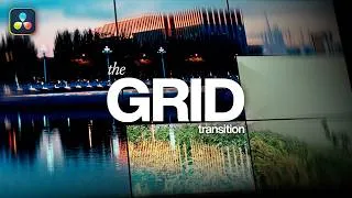 Thumbnail: How to Create a Grid Transition in DaVinci Resolve — No Fusion