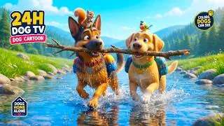 Thumbnail: 24 Hour Dog Cartoon 🐶🦴 Entertaining Videos for Dogs Home Alone | Separation Anxiety Dog TV