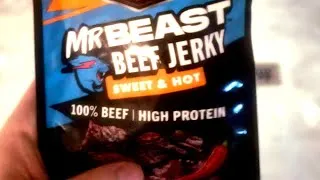 Thumbnail: $10 Jerky vs $100,000 MrBeast Meat 