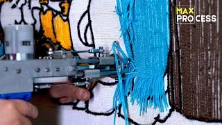 Thumbnail: Tufting is a modern carpet making process | Handmade colored rug