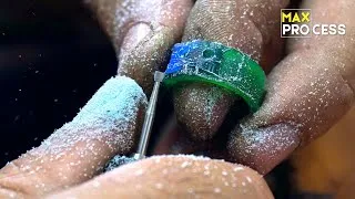 Thumbnail: Process of making a men's ring from silver by a PROfessional master JEWELER