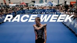 Thumbnail: My busiest race weekend EVER? London WTCS + Tour de France. Behind the Scenes.