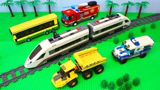 Thumbnail: Fire truck Train Dump truck Police cars