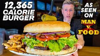 Thumbnail: THE WORLD FAMOUS 12,000+ CALORIE "KOOKAMONGA" BURGER CHALLENGE AS SEEN ON MAN VS FOOD!