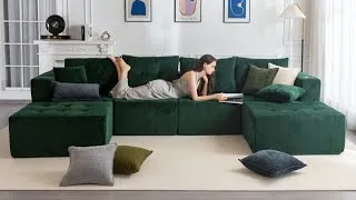 Thumbnail: Why do I love this couch so much?Easy compression, high resilience, full sitting feeling!#home #sofa