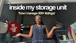 Thumbnail: inside a depop seller's storage unit | how i keep it organized