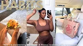 Thumbnail: Maintaining my Health Goals while in Transition | Meal Prep, Snack Haul & Fitness Routine