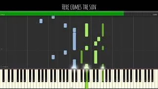 Thumbnail: The Beatles - Here comes the sun  - Piano solo, accompaniment tutorial with lyrics