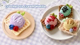 Thumbnail: Sweet Miniature Bakery 🍦| Easy Crochet Ice Cream Waffle Tutorial 