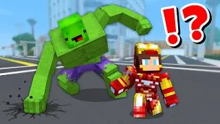 Thumbnail: JJ and Mikey in Iron Man Superhero CHALLENGE in Minecraft / Maizen