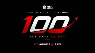 Thumbnail: 100 Days. One Mission. BIG Surprises! | CAT 2026 | Official Teaser | Free CAT Preparation
