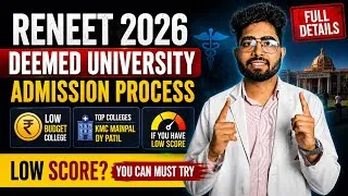 Thumbnail: RENEET 2026 Deemed University Counselling Process | Low Score MBBS Admission | Full Details