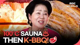 Thumbnail: [K-ACTRESS] K-BBQ Right After a 100°C Sauna! 82-Year-Old Actress's Extreme Spa Routine♨️#themanager