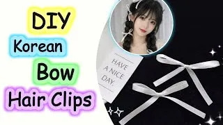 Thumbnail: How to make Cute BOW Hair clips at home | diy bow hair clip