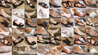Thumbnail: 200 Black And White Colours Sandals Shoes Footwear All Comfortable And Soft Genuine Leather Made 