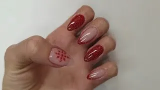Thumbnail: Holiday Nail Designs | Elegant Red Glitter Nails for New Year ✨️