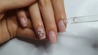 Thumbnail: How To Do Your Nails at Home - Step by Step Nail Art Tutorial | Nude Nails with Heart Charm 💅